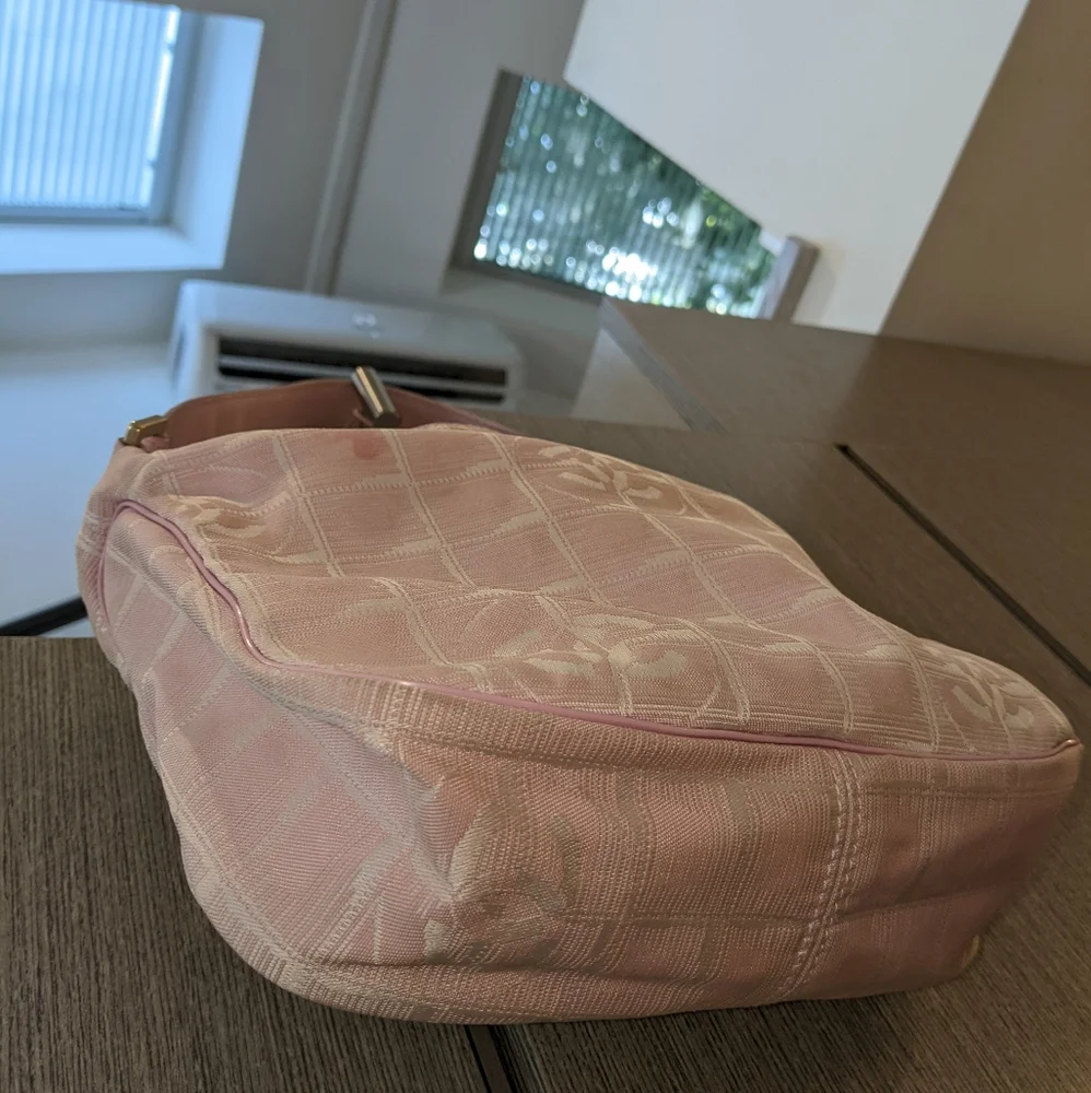 Chanel CC Travel Line Nylon Shoulder Bag (baby pink) 💗 - Picture 13 of 17